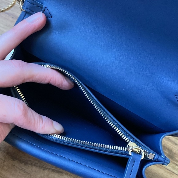 ZAC Zac Posen Mini Eartha Cross Body Chain Bag - Deep Blue - Picture 14 of 16